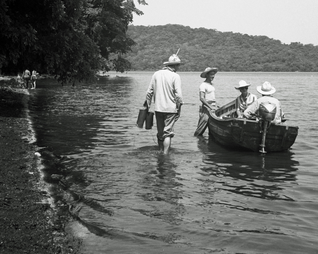 Esperanza with men in boat