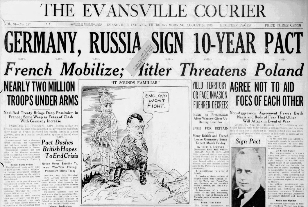 news headline hitler-stalin pact